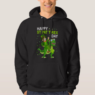 Kids Kids Happy St Pat Trex Day Dino St Patricks D Hoodie