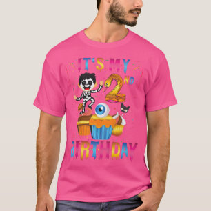 Kids Kids It's My 2nd Birthday Ghost Skeleton Hall T-Shirt