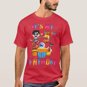 Kids Kids It's My 5th Birthday Ghost Skeleton Hall T-Shirt