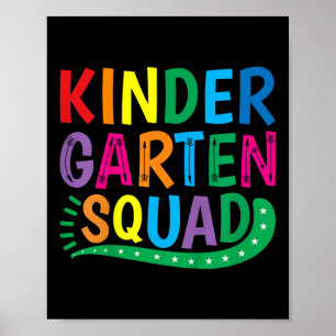 Kids Kids Kindergarten Squad Back To School Poster