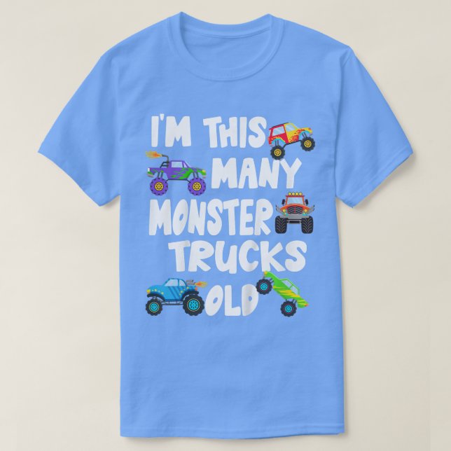 Kids Kids Monster Truck Birthday TShirt - 5 Year O (Design Front)