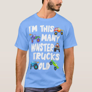 Kids Kids Monster Truck Birthday TShirt - 5 Year O