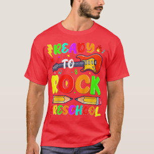 Kids Kids Ready To Rock Kindergarten Guitar First  T-Shirt