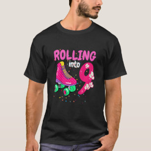 Kids Kids Rolling Into 9 Years Let's Roll Roller S T-Shirt