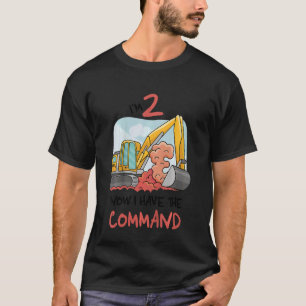 Kids Kids Two 2 yr Birthday Excavator Boy 2 Years  T-Shirt