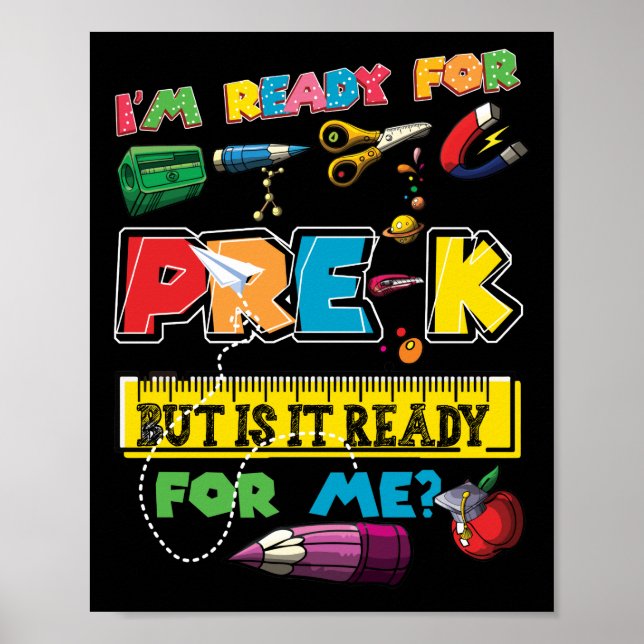 Kids Kindergarten First Day Of School Preschool Ea Poster (Front)