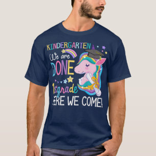 Kids Kindergarten Graduation Cute Unicorn Class Of T-Shirt