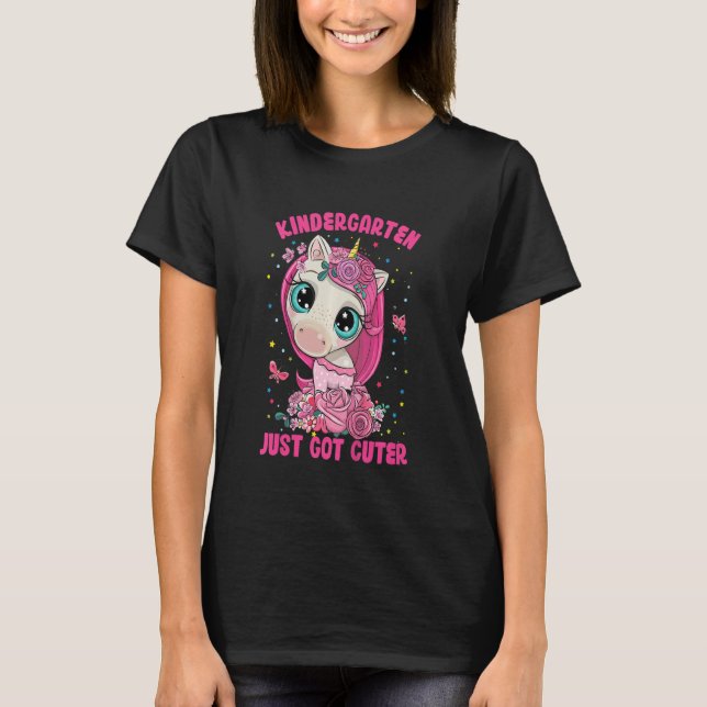 Kids Kindergarten  Unicorn Fun For Girls T-Shirt (Front)