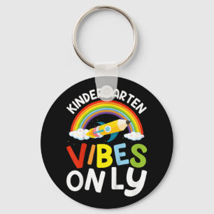 Kids Kindergarten Vibes Only Back To School Kinder Key Ring