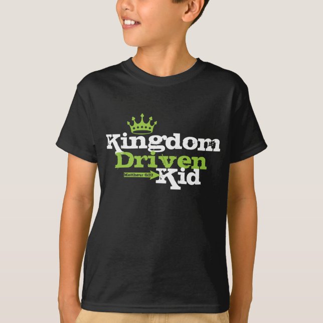 Kid's Kingdom Driven T-Shirt (Green) (Front)