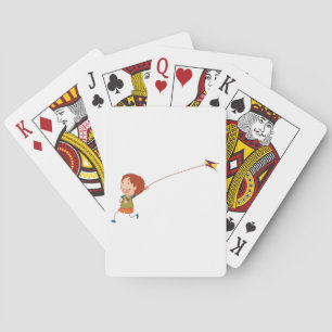 Kids Kite Flying Happy Childhood Playing Cards
