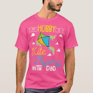 Kids Kite flying with dad autumn kite season T-Shirt