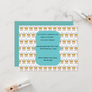 Kids Kitty Unicorn Birthday Digital Download Invitation