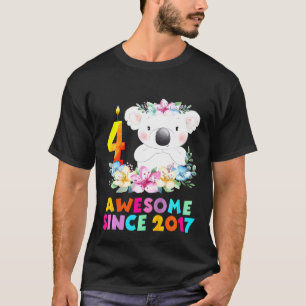 Kids  Koala Bear 4 Years Birthday Outfit For Boys  T-Shirt