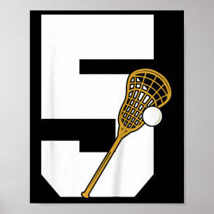 Kids Lacrosse Kids Toddler Boys 5th Birthday Lacro Poster