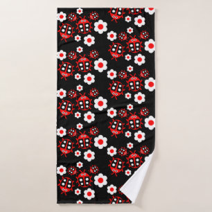 Kids ladybug  bath towel
