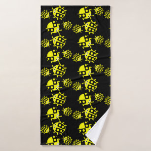 Kids ladybug bath towel