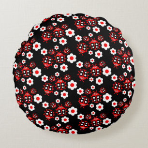 Kids ladybug round cushion