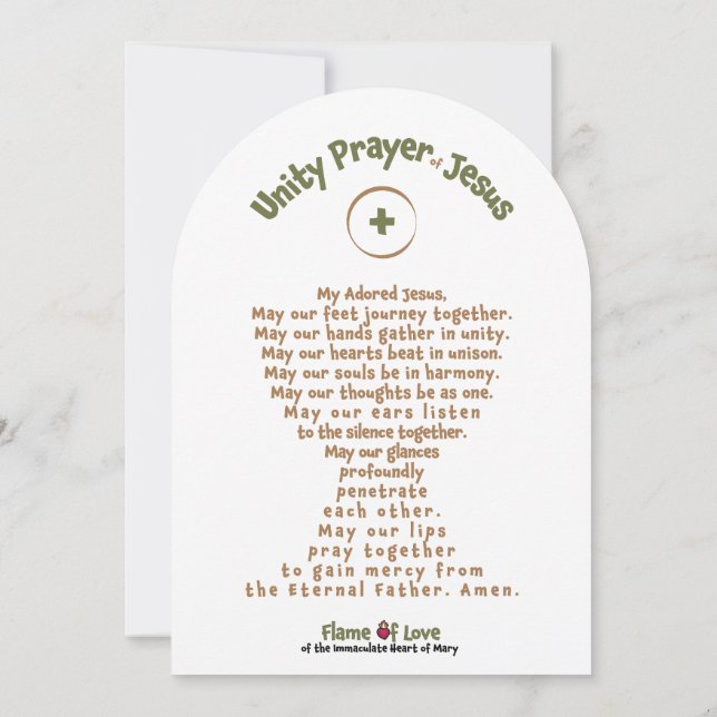 Kids Large (5"x7") FOL Prayer Card (Back)