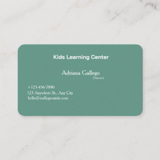 kids leaning centre Business card (editable)
