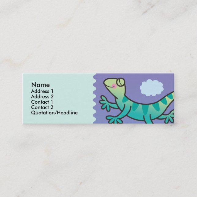 Kids Leaping Lizard Skinny Profile Cards (Front)
