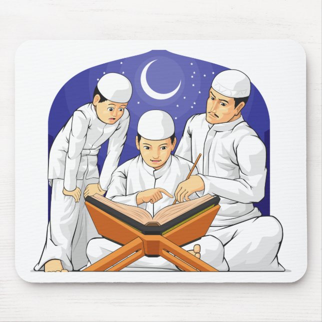 Kids Learn to Read Al-Quran with Their Parent Mouse Pad (Front)