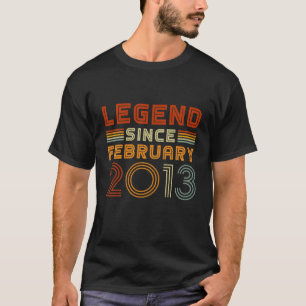 Kids Legend Since February 2013 Boys Girls Vintage T-Shirt