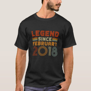 Kids Legend Since February 2018 Boys Girls Vintage T-Shirt