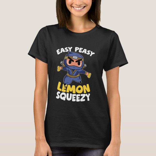 Kids Lemonade Stand Ninja Funny Easy Peasy Lemon S T-Shirt (Front)