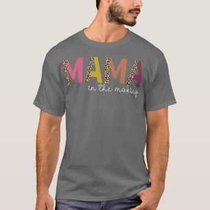 Kids Leopard Mama in the Making Pregnancy Announce T-Shirt