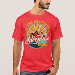 Kids Let the Preschool Adventure Begin Retro Back  T-Shirt