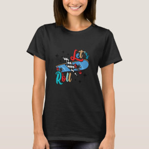 Kids Let's A Roll Skateboarding  Skateboarder Skat T-Shirt