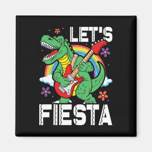 Kids Lets Fiesta Dino Trex Cute Toddler Boys Cinco Magnet