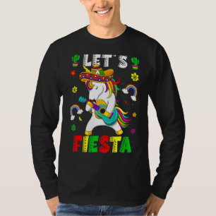 Kids Let's Fiesta Unicorn Dancing Girl Cinco De Ma T-Shirt