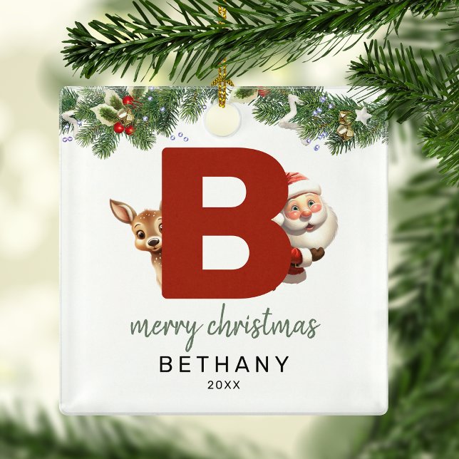 Kids Letter B Monogram Christmas Tree  Metal Tree Decoration (Creator Uploaded)