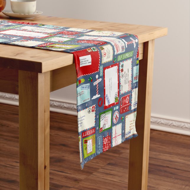 Kids Letters to Santa Christmas Short Table Runner (In Situ)