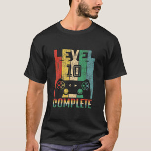 Kids Level 10 Complete - 10th Gamer Birthday Chris T-Shirt
