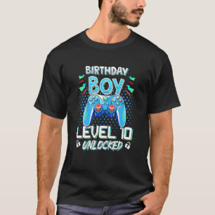 Kids Level 10 Unlocked Video Game 10th Birthday Ga T-Shirt
