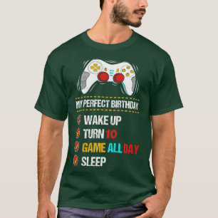 Kids Level 10 Video Game 10th Birthday Gamer T-Shirt