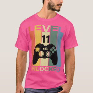 Kids Level 11 unlocked video game 11th birthday  T-Shirt
