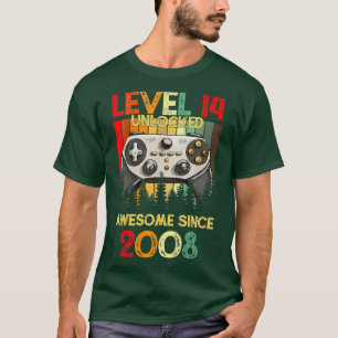 Kids Level 14 Unlocked Awesome Video Game Birthday T-Shirt