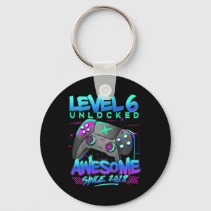 Kids Level 6 Unlocked 6 Years Old Boy Birthday Gif Key Ring