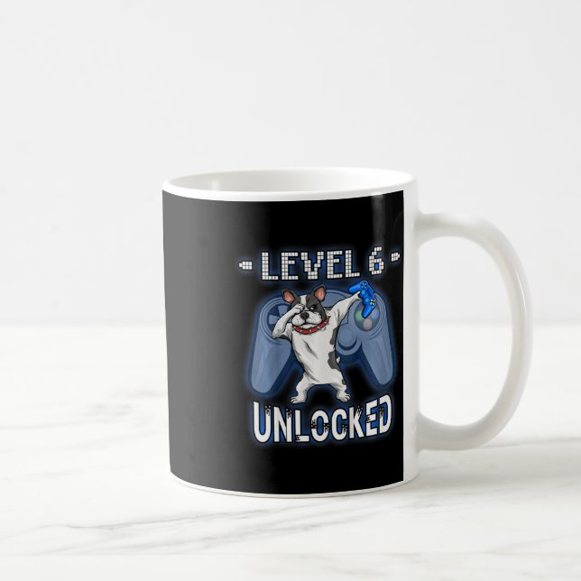 Kids Level 6 Unlocked - Dabbing French Bulldog Gam Coffee Mug (Right)
