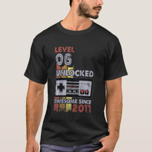 Kids Level 6 Unlocked Gamer 6th Birthday Video Ga T-Shirt