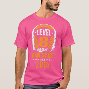 Kids Level 8 Unlocked Awesome 2014 8th Birthday Bo T-Shirt