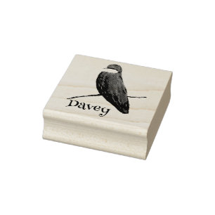 Kids' Library Bird Tree Swallow Rubber Stamp
