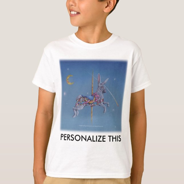 Kids light tees - Cosmic Rabbit Carousel (Front)