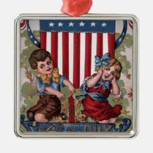 Kids Lighting Fireworks Metal Tree Decoration