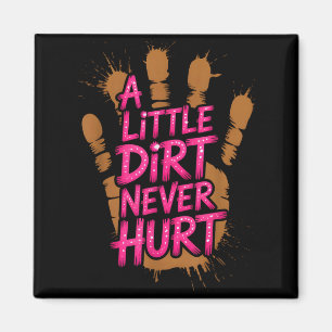 Kids Little Dirt Hurt Mud Run Mudder Trail Runner Magnet