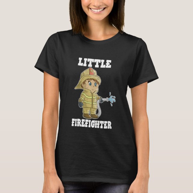 Kids Little Firefighter Kids Fire Departement Kids T-Shirt (Front)